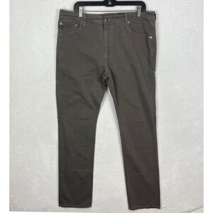 Adriano Goldschmied Everett Slim Straight Pants Mens 38x34 Gray Chino Preppy AG